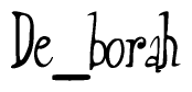 The image is of the word De borah stylized in a cursive script.