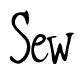 The image is of the word Sew stylized in a cursive script.