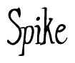 The image is a stylized text or script that reads 'Spike' in a cursive or calligraphic font.