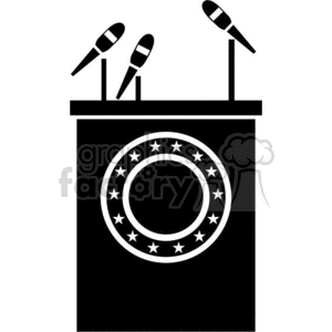 black and white podium