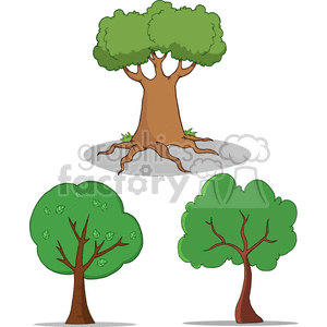 cartoon trees