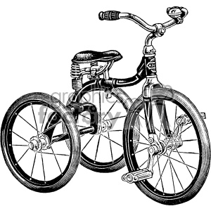 vintage tricycle vector vintage 1900 vector art GF