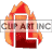 This animated gif shows the letter l, with flames behind it and the letter semi-transparent so you can see the fire through it