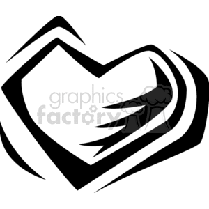 A Black and White Heart with Movement
