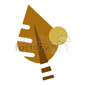 The image features a stylized representation of a leaf, commonly associated with the autumn season, due to its brown color and design that suggests it is falling. The leaf is depicted in a simplified and abstract manner, with geometric shapes and lines.
