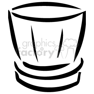 The image depicts an outline of an empty flowerpot. There are no plants visible inside the pot; it's just the pot itself.