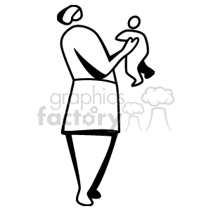 Black and white mother holding her infant child