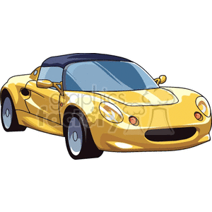 Yellow sport car convertible