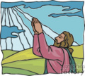 jesus praying to heaven