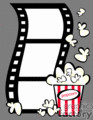 movie border with popcorn
