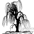 silhouette of a weeping willow