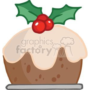 Cartoon Christmas Pudding