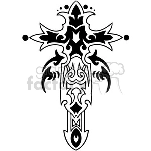 cross clip art tattoo design