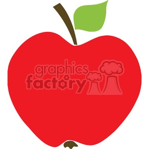 129112 RF Clipart Illustration Red Apple