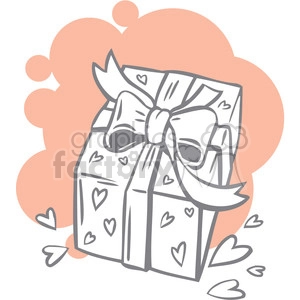 gift wrapped in hearts