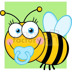 5610 Royalty Free Clip Art Baby Boy Bee Cartoon Mascot Character