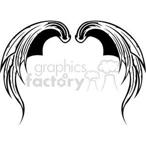 vinyl ready vector wing tattoo design 056