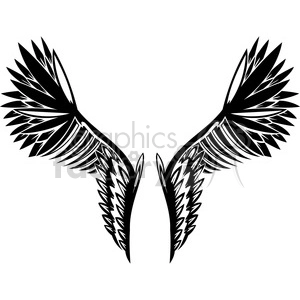 vinyl ready vector wing tattoo design 005