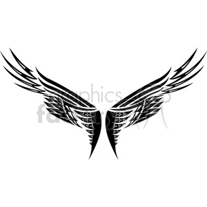 vinyl ready vector wing tattoo design 038