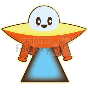 Spaceship cartoon character illustration