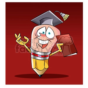 woody the cartoon pencil character graduating from school