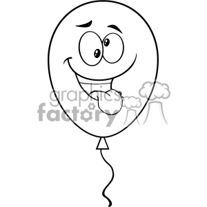 The clipart image depicts a cartoon mascot character in the shape of a balloon with a crazy face. 