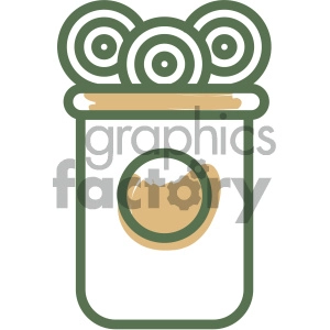 candy jar food vector flat icon design