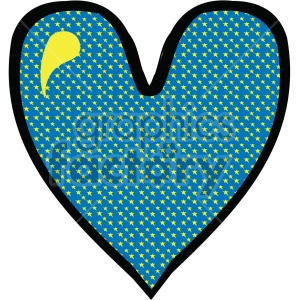 blue pattern heart
