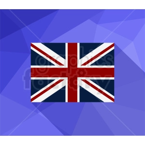 The image shows the flag of the United Kingdom, often known as the Union Jack. The flag features a blue field with the red cross of Saint George (patron saint of England) edged in white, overlaid on the diagonal red cross of Saint Patrick (patron saint of Ireland), which is overlaid on the diagonal white cross of Saint Andrew (patron saint of Scotland).