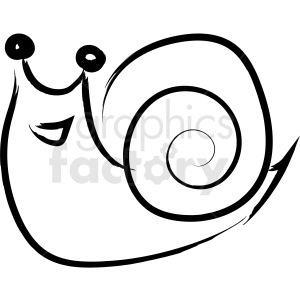 cartoon snail drawing vector icon