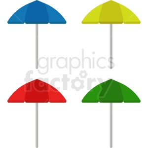 umbrella set vector clipart