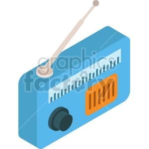 isometric radio vector icon clipart 6