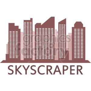 vector skyscraper clipart design