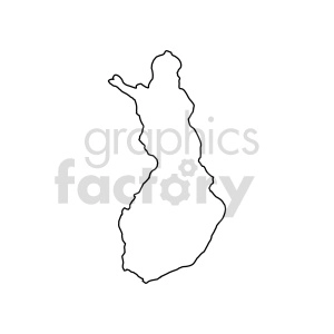 finland outline vector clipart