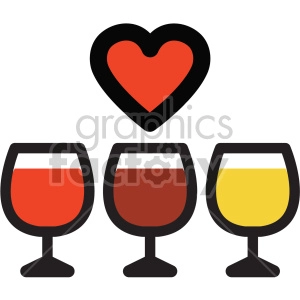 wine glass icon for valentines day party