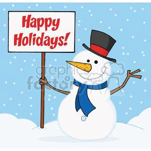 Holiday Greetings With Snowman