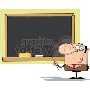 2988-School-Teacher-With-A-Pointer-Displayed-On-Chalk-Board