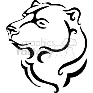 The image is a stylized black and white outline of a bear's head. It looks like a graphic design that could be used for vinyl applications, tattoos, or other artistic purposes where a bear silhouette or emblem is desired.