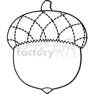 clip art acorn vector illustration outline