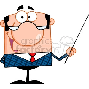 Royalty Free Business Manager Gesturing With A Pointer Stick