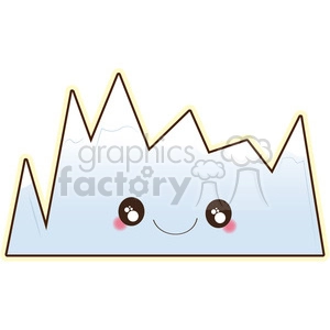 Mountain cartoon character vector clip art image