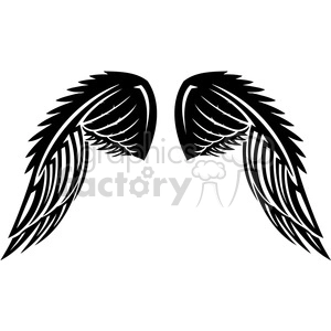 vinyl ready vector wing tattoo design 062
