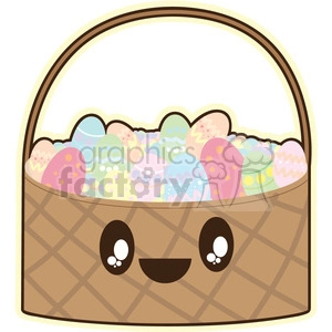 Easter Basket cartoon character illustration