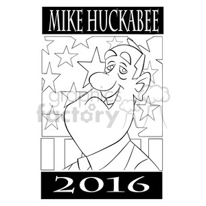 mike huckabee in black and white