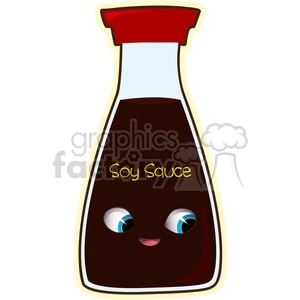 Soy Sauce cartoon character vector image