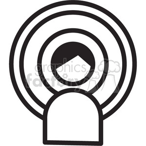 person with wireless signal vector icon