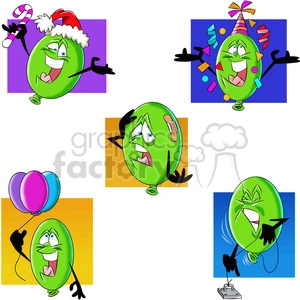 cartoon balloon vector image set