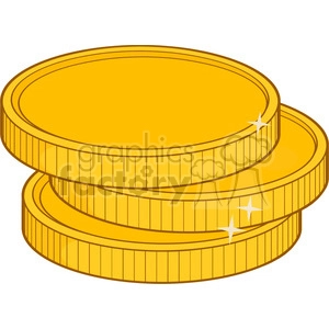 royalty free rf clipart illustration golden coins vector illustration isolated on white background