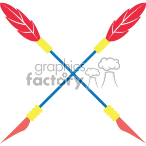 colored crossed arrow vector design 07