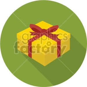 gift box on green background